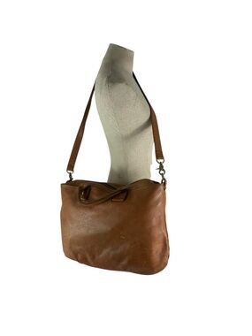 Genuine Vintage CLARE V Tan Pebbled Leather Crossbody Messenger Bag